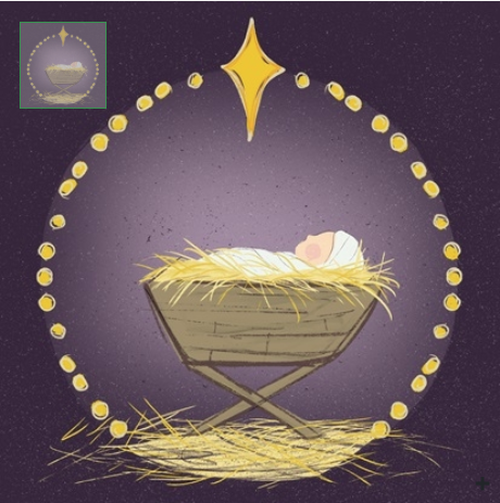 Card Christmas PRC113  Manger Crib Pk 10