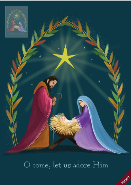 Card Christmas 45515 Come Let Us Adore Him